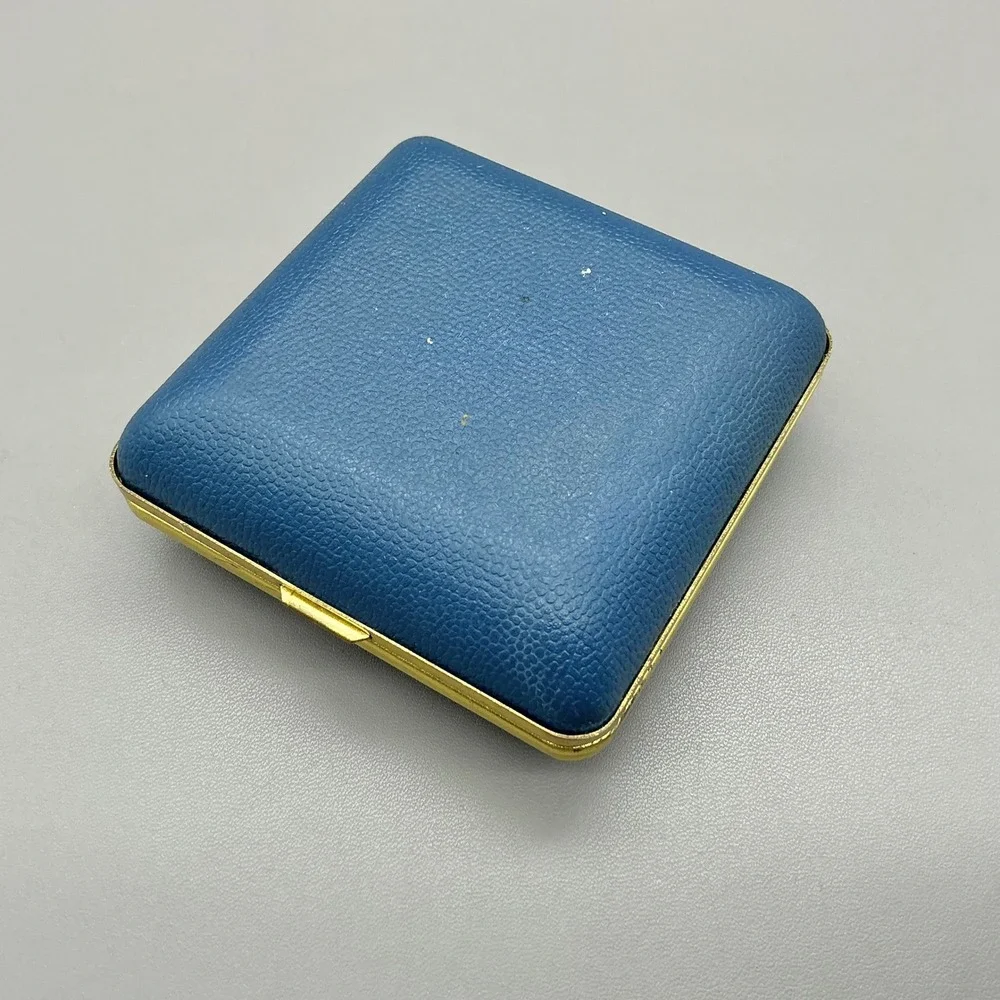 Bradley Vintage Travel Alarm Clock Blue Folding Case Wind Up Made in Japan WORKS